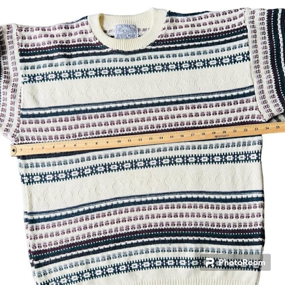 Rugged wear Striped fisherman Crew Neck women's Sweater. Size Large - Picture 4 of 6